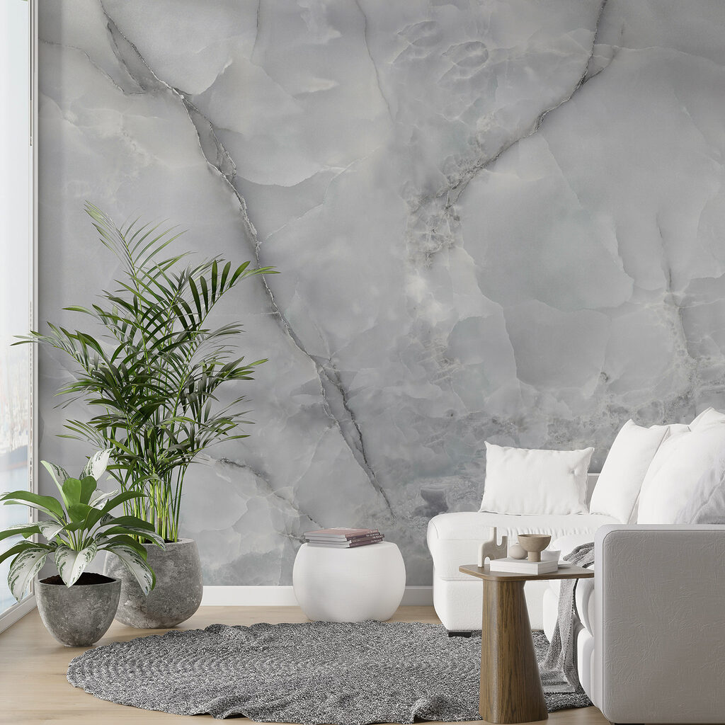 Elegant, cool-toned marble pattern design