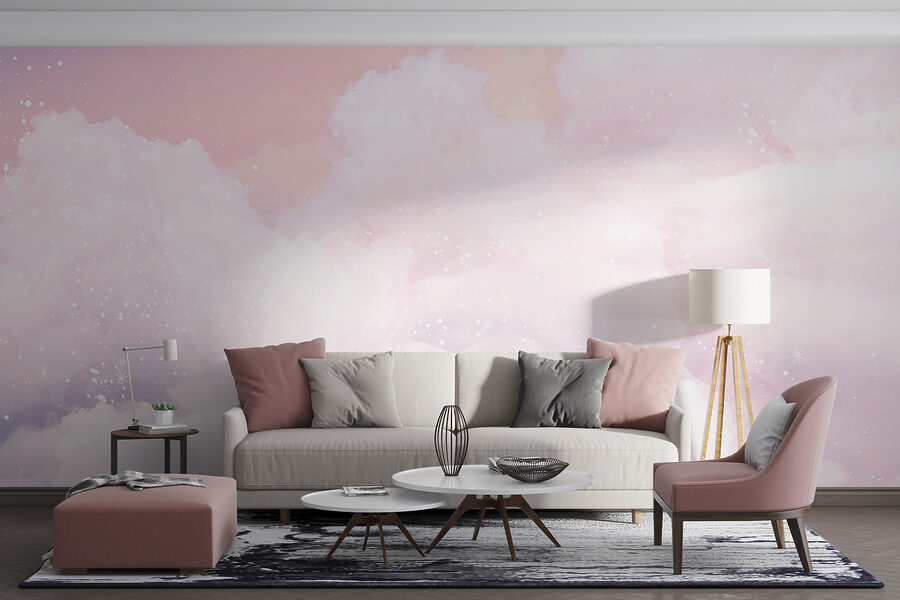 Carta da parati Cielo rosa con nuvole - immagine 2