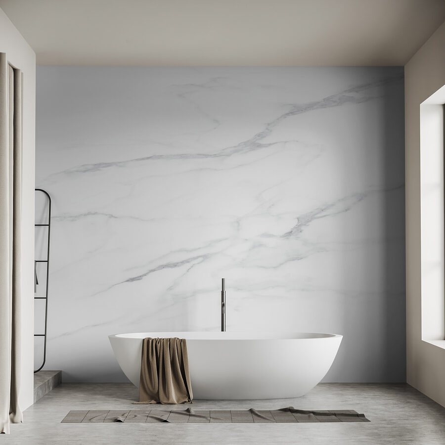 Superficie in marmo bianco con venature nere Superficie in marmo bianco con venature nere