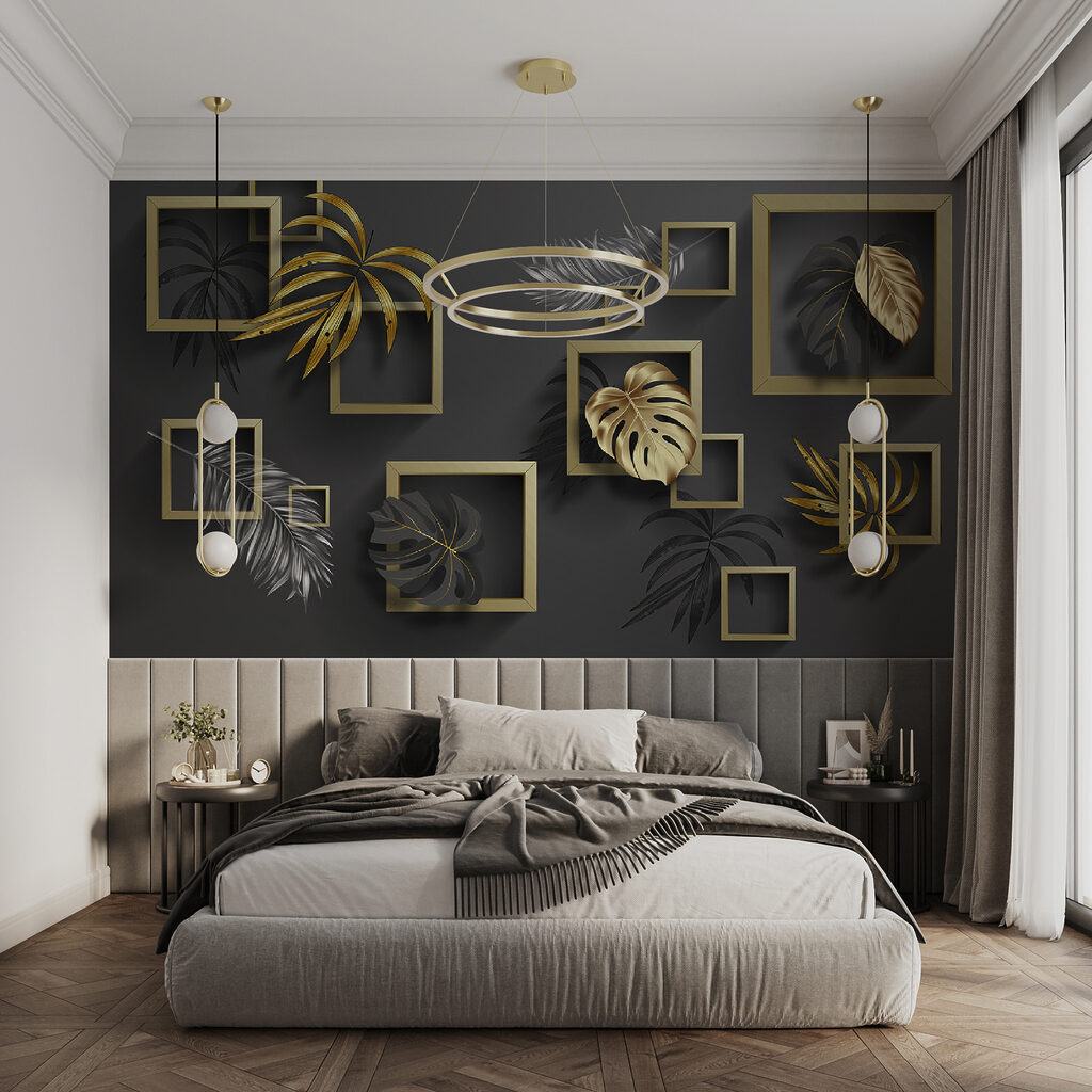 Elegant foliage in geometric harmony Elegant foliage in geometric harmony