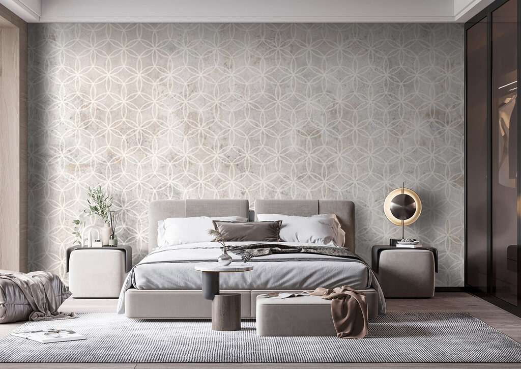 White and gray patterned wall White and gray patterned wall