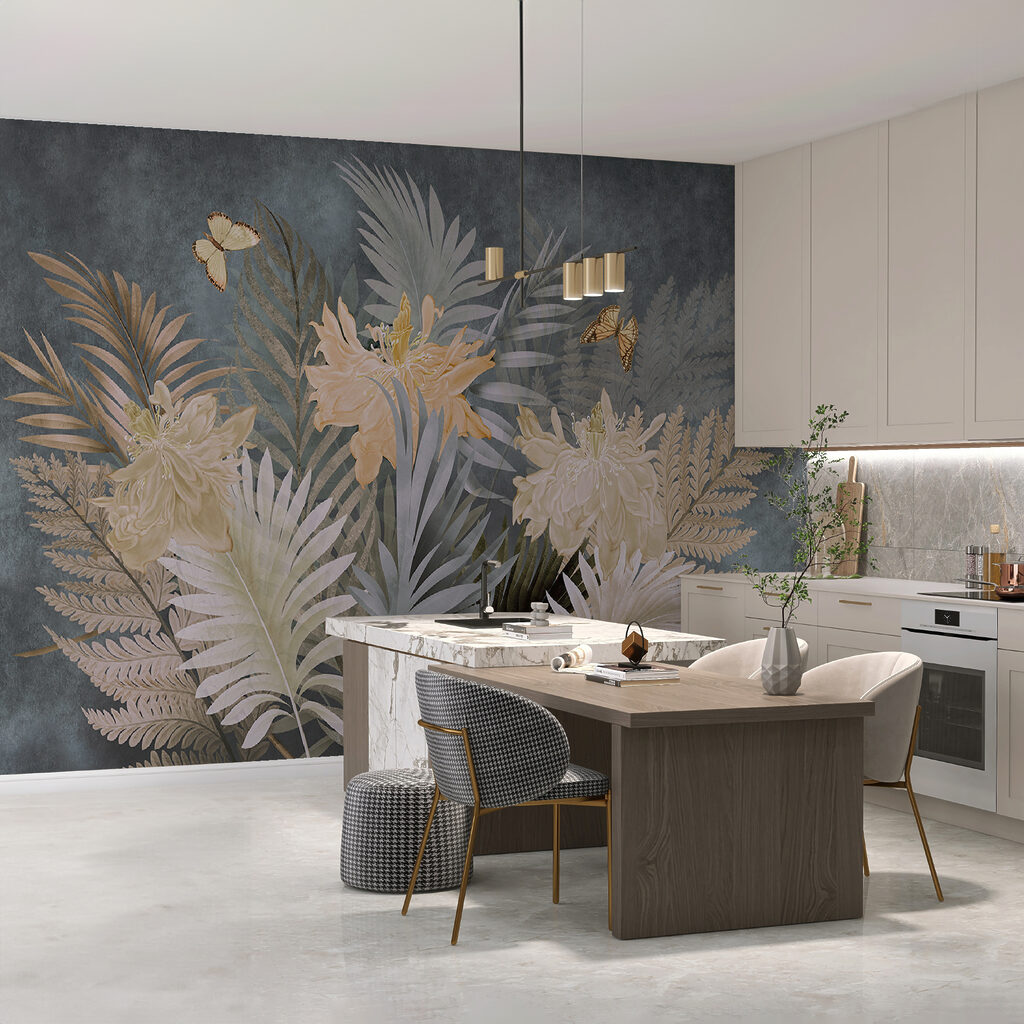 Elegant blooms and delicate butterflies