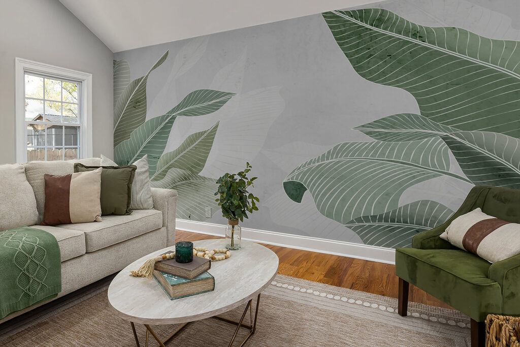 Soft greens and calming textures Soft greens and calming textures