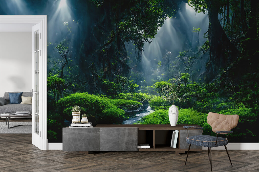 Ruscello in una foresta con alberi e piante u72430pih1mr 1024x683 - Ruscello in una foresta con alberi e piante