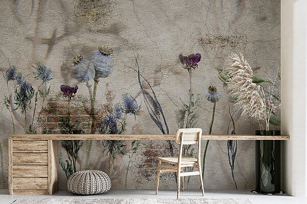 Muro con fiori e muro di mattoni u72771piw4mr 600x400 - Muro con fiori e muro di mattoni