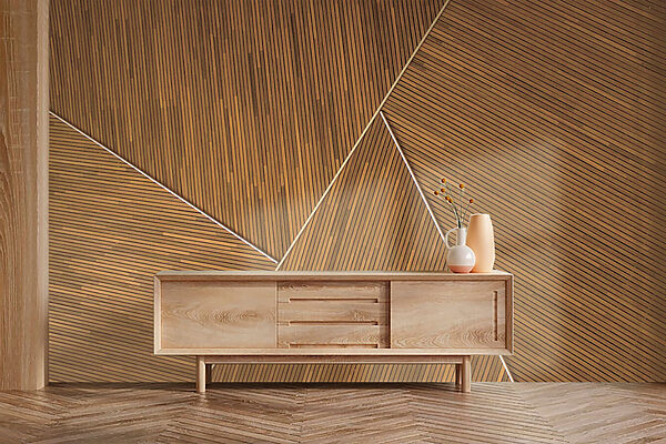 Disegno artistico di boiserie in legno. Disegno artistico di boiserie in legno.