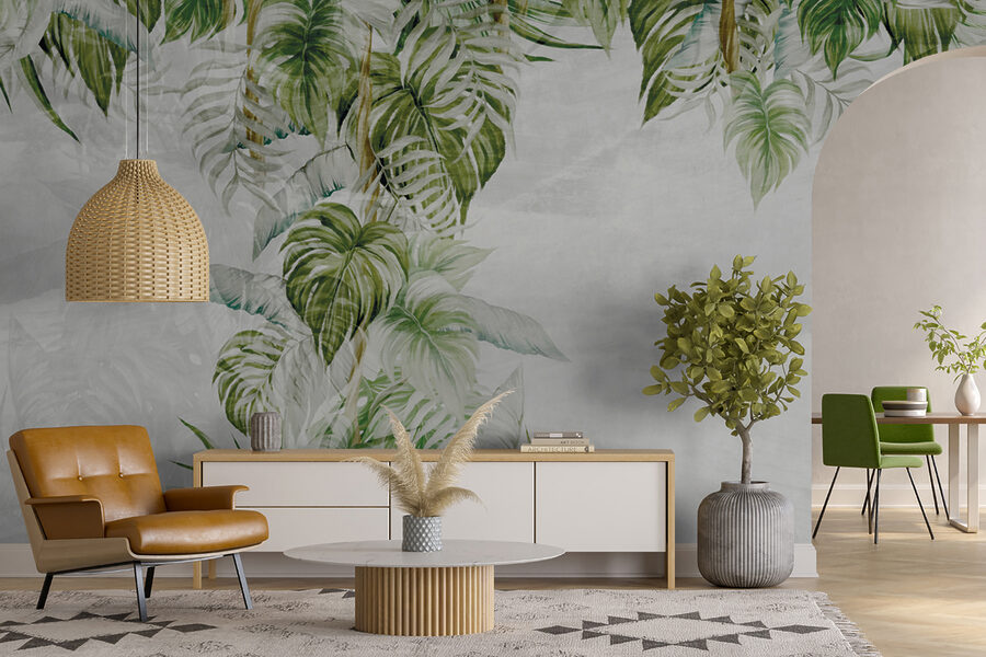 Carta da parati Pittura di una pianta tropicale - immagine 11