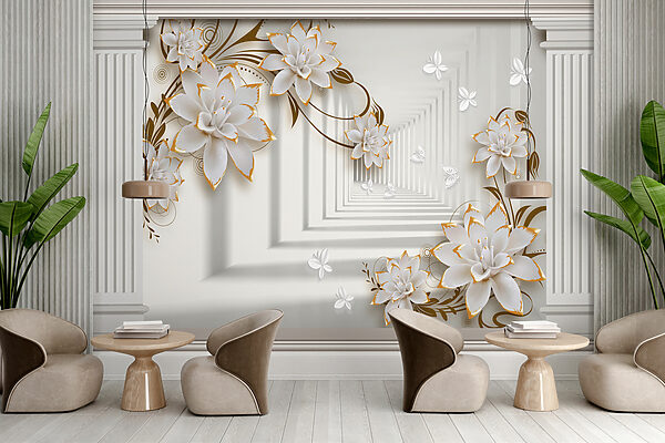 Elegante cornice floreale con farfalle. Elegante cornice floreale con farfalle.