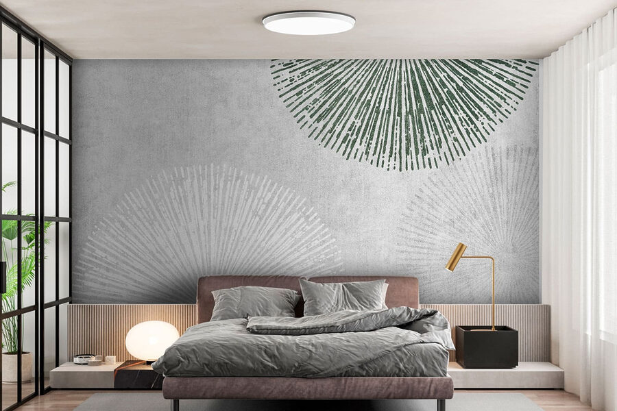 Design circolare bianco e verde