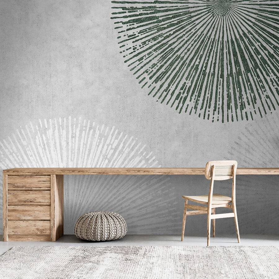 Design circolare bianco e verde