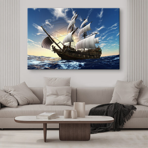 A ship in the water