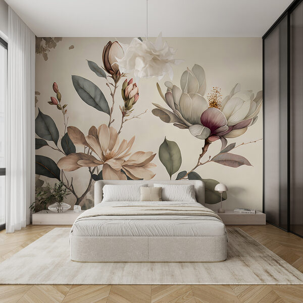 Eleganti fiori di magnolia dalle tonalità tenui. Eleganti fiori di magnolia dalle tonalità tenui.