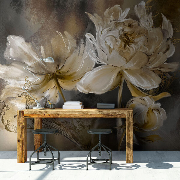 Pittura di fiori su una superficie Pittura di fiori su una superficie