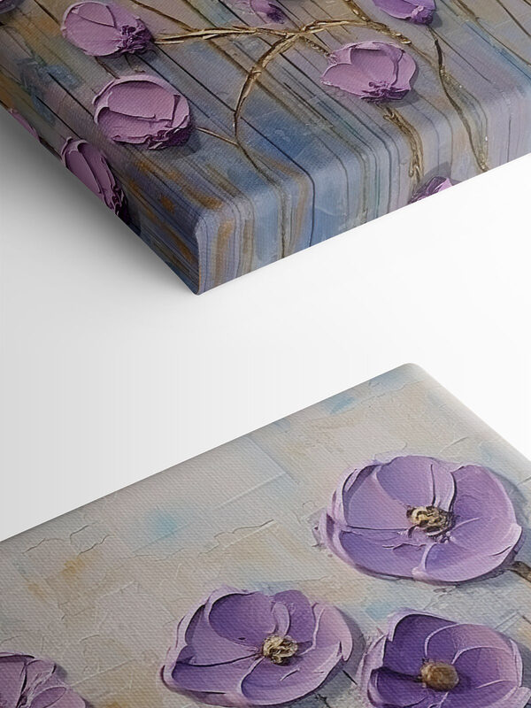Painting of purple flowers