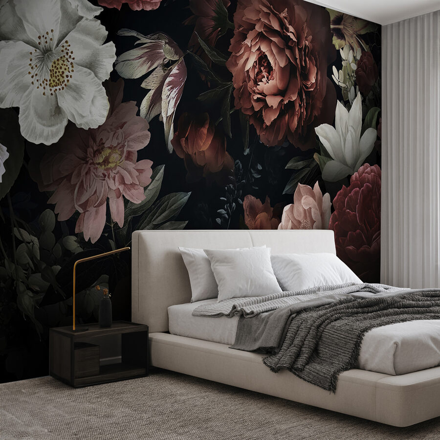 Eleganti fioriture su uno sfondo scuro. Eleganti fioriture su uno sfondo scuro.