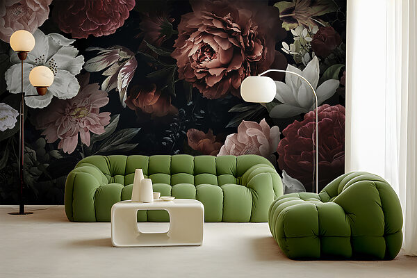 Eleganti fioriture su uno sfondo scuro. Eleganti fioriture su uno sfondo scuro.