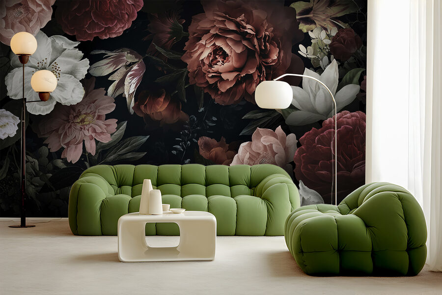 Eleganti fioriture su uno sfondo scuro. Eleganti fioriture su uno sfondo scuro.