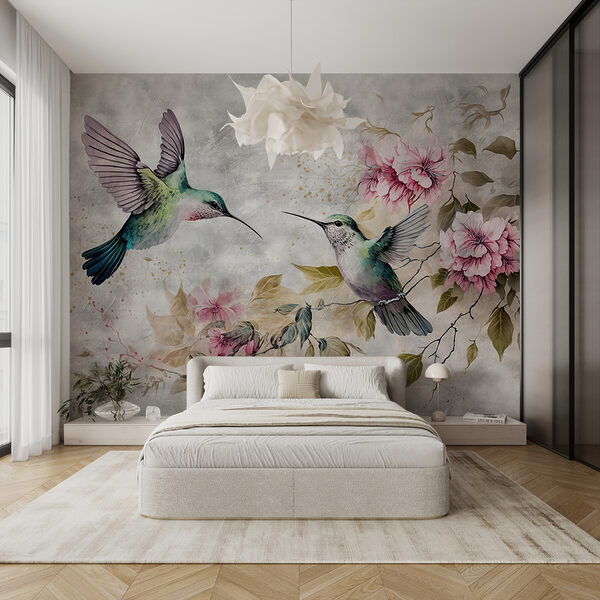 Pittura di uccelli e fiori Pittura di uccelli e fiori