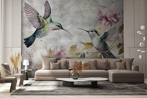 Pittura di uccelli e fiori Pittura di uccelli e fiori