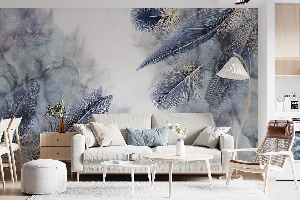 Ethereal Feathers Dance on Mist