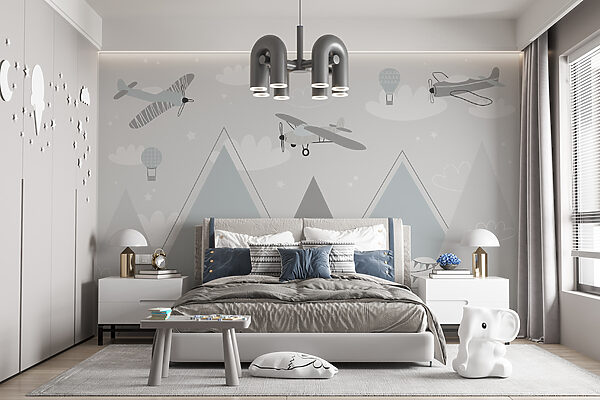 Wallpaper with airplanes and mountains Wallpaper with airplanes and mountains