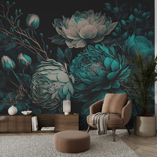 Fiori di smeraldo su sfondo scuro u75413pig22ms 600x600 - Fiori di smeraldo su sfondo scuro