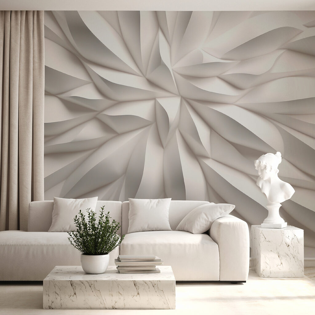 White textured surface with wavy lines
