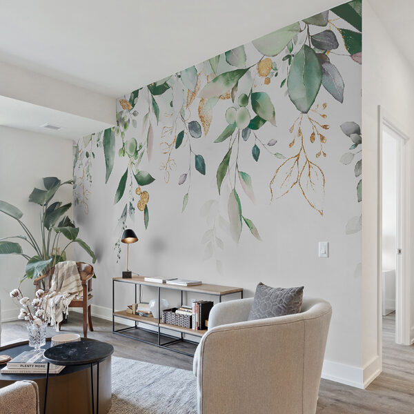 Delicate leaves and soft botanical elements Delicate leaves and soft botanical elements
