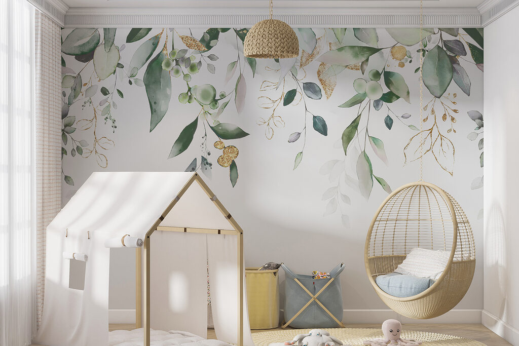 Delicate leaves and soft botanical elements Delicate leaves and soft botanical elements