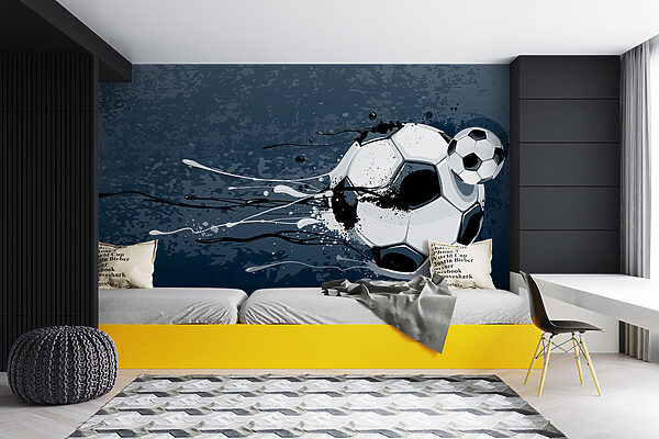 Pallone da calcio con schizzi di vernice Pallone da calcio con schizzi di vernice