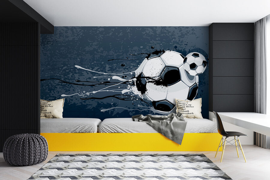 Pallone da calcio con schizzi di vernice Pallone da calcio con schizzi di vernice