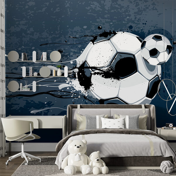 Pallone da calcio con schizzi di vernice Pallone da calcio con schizzi di vernice