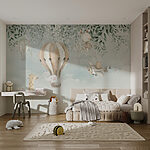 Carta da parati Pittura di animali che volano nel cielo