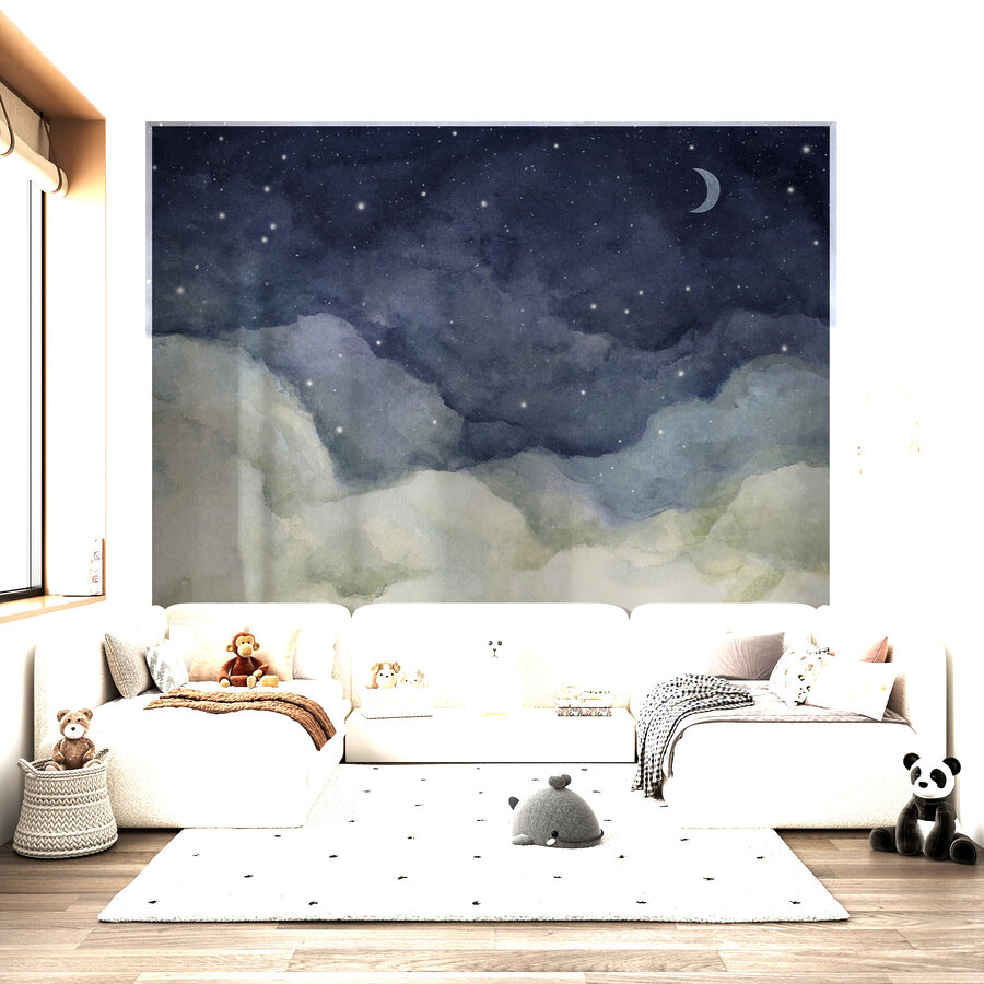 Carta da parati Luna e nuvole di notte - immagine 5