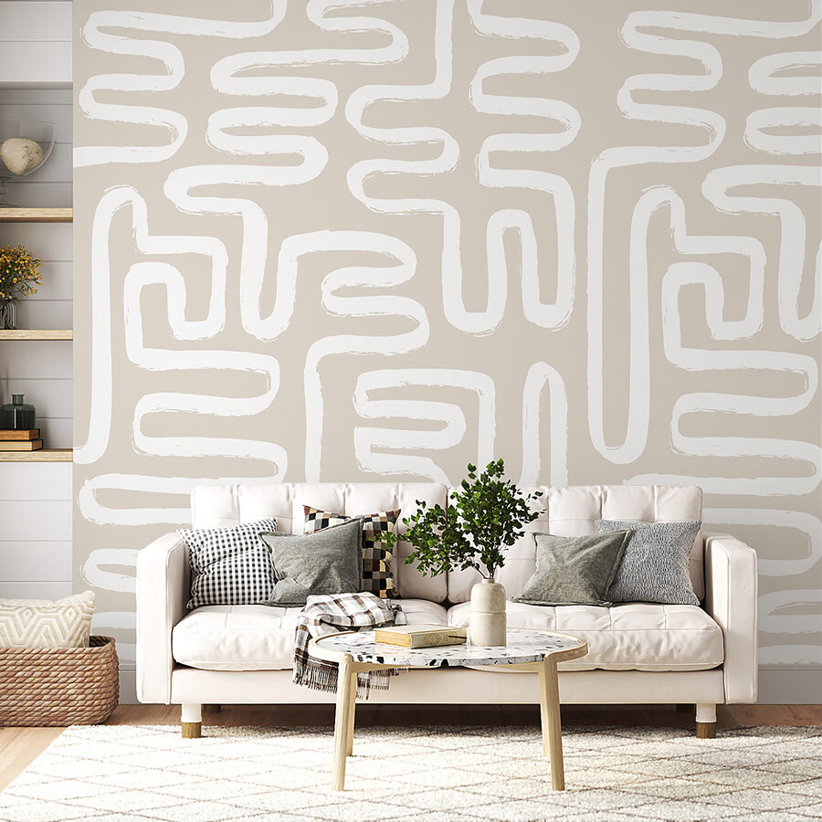 Linee bianche su sfondo beige Linee bianche su sfondo beige