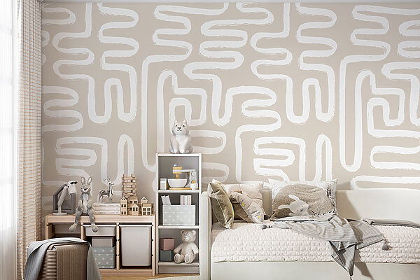 Linee bianche su sfondo beige Linee bianche su sfondo beige