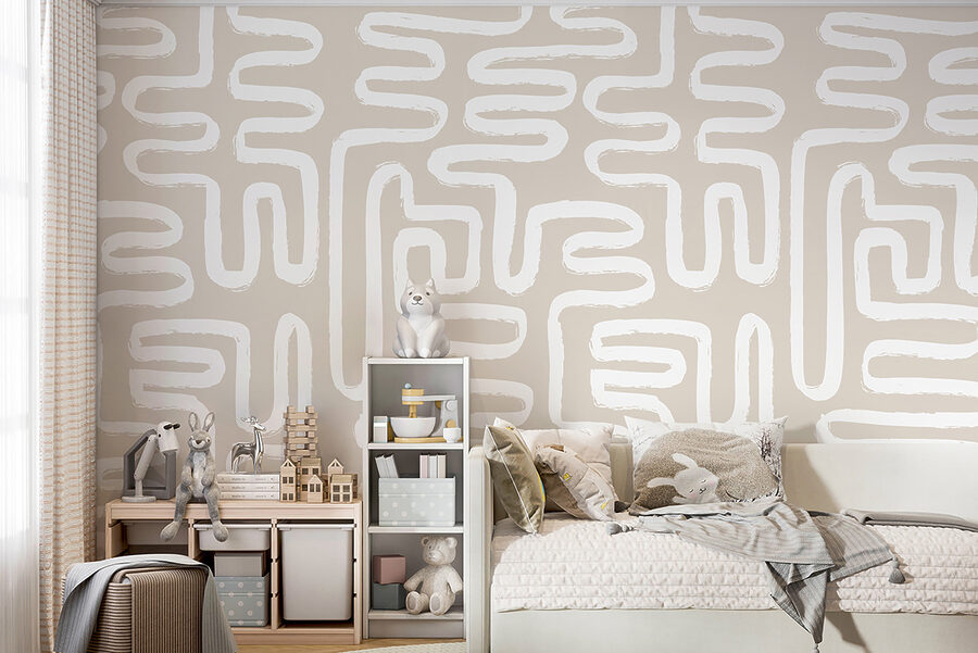 Linee bianche su sfondo beige Linee bianche su sfondo beige
