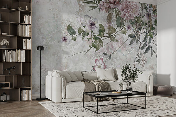 Pittura di fiori su sfondo bianco Pittura di fiori su sfondo bianco
