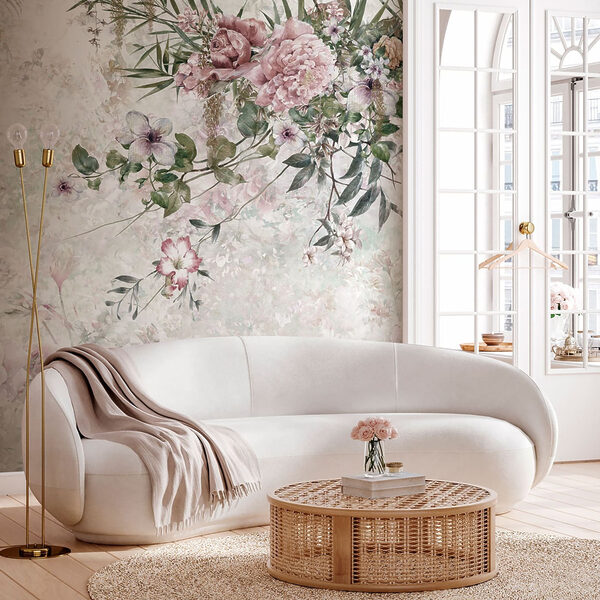Pittura di fiori su sfondo bianco Pittura di fiori su sfondo bianco
