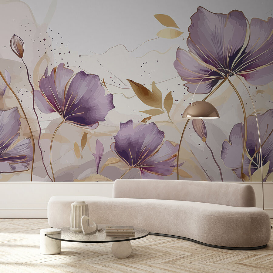 Pittura di fiori viola Pittura di fiori viola