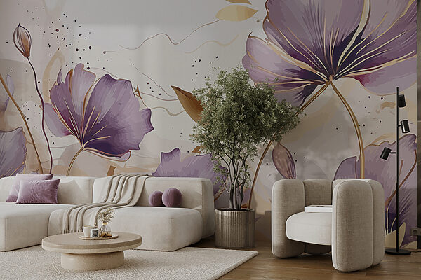 Pittura di fiori viola Pittura di fiori viola