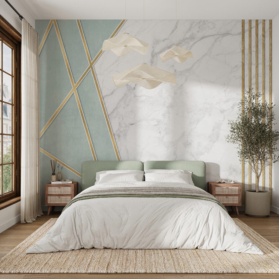 Elegante design in marmo e menta