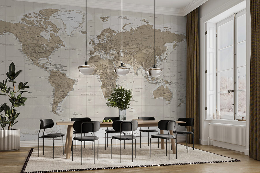Carta da parati Una mappa del mondo - immagine 4