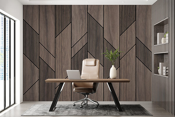 Una boiserie con linee nere Una boiserie con linee nere