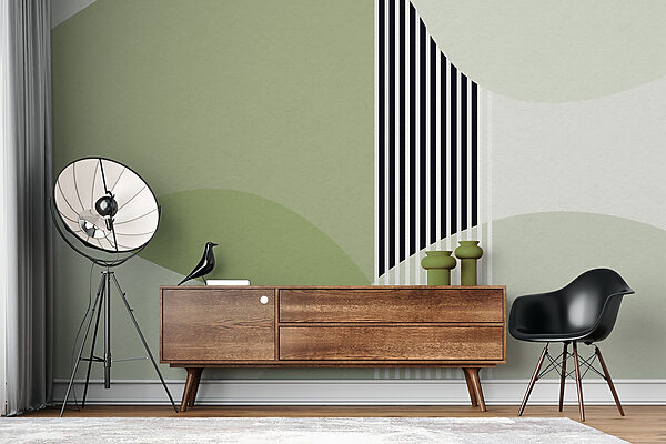 Un disegno geometrico verde e nero Un disegno geometrico verde e nero
