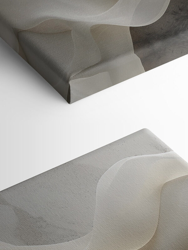 White fabric with wavy folds