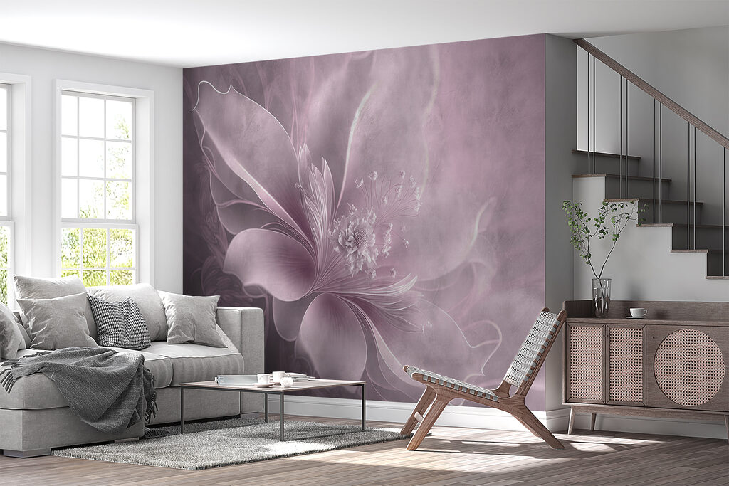 Delicate flower in soft pastel hues