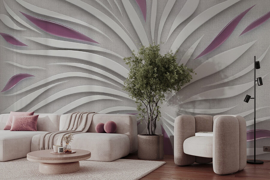 Un disegno bianco e viola