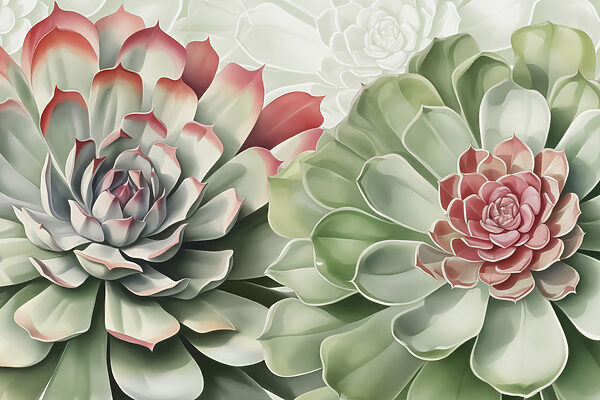 Succulente dalle tonalità tenui Succulente dalle tonalità tenui