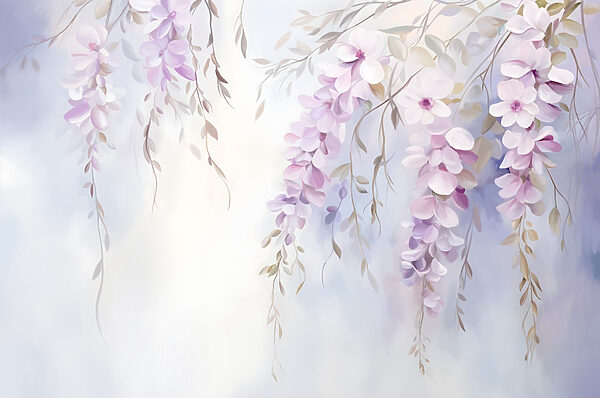 Pittura di fiori su un ramo Pittura di fiori su un ramo